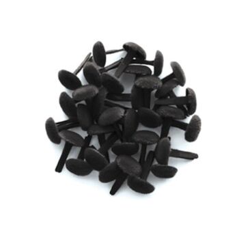 Doodlebug Design Crushed Velvet Brads, Beetle Black