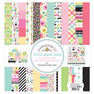 Doodlebug Design 12X12 Paper Pack, My Happy Place