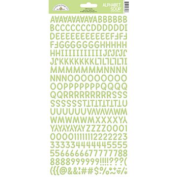 Doodlebug Alphabet Soup Puffy Stickers-Limeade