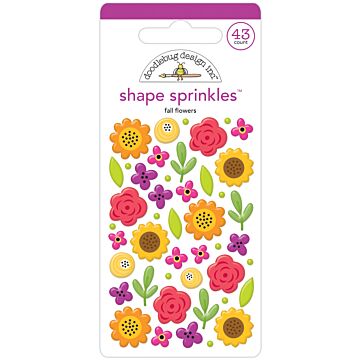 Doodlebug Shape Sprinkles, Fall Flowers