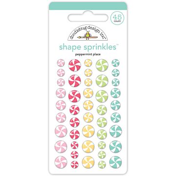 Doodlebug Design Shape Sprinkles, Peppermint Place