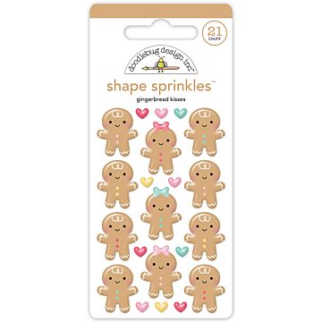 Doodlebug Design Shape Sprinkles, Gingerbread Kisses