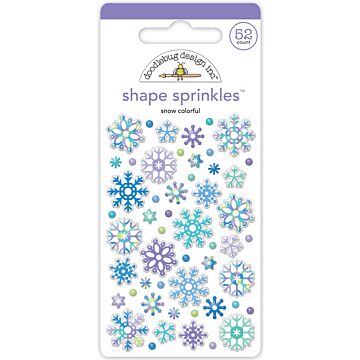Doodlebug Designs Shape Sprinkles, Snow Colorful