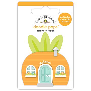 Doodlebug Design Doodle-pops 3D Cardstock Sticker, Carrot Top