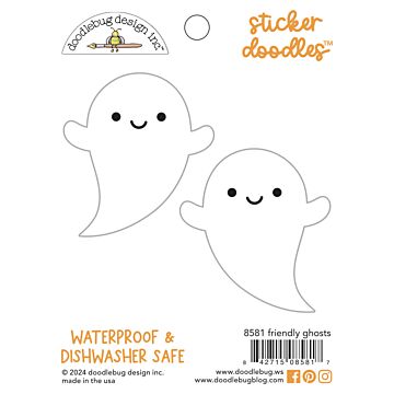 Doodlebug Design Sticker Doodles, Friendly Ghosts