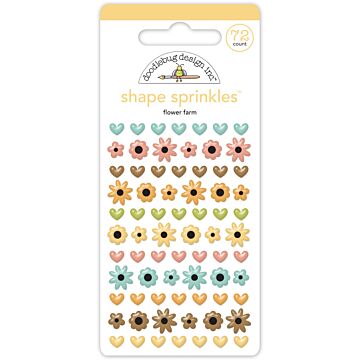 Doodlebug Design Shape Sprinkles, Flower Farm