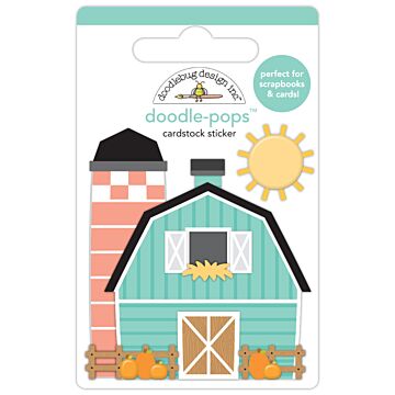 Doodlebug Design Doodle-pops 3D Cardstock Sticker, Barn in the Usa