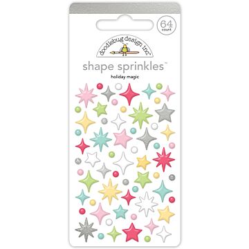 Doodlebug Design Shape Sprinkles, Holiday Magic