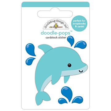 Doodlebug Design Doodle-pops 3D Cardstock Sticker, Donnie Dolphin