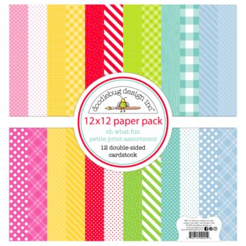 Doodlebug Design 12X12 Petite Prints Paper Pack, Oh What Fun
