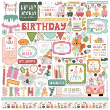 Echo Park A Birthday Wish Girl Element Sticker