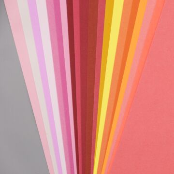 Bazzill Basics 12X12 Smoothies Cardstock Assortment Pack, Warm Hues (20 Colors)
