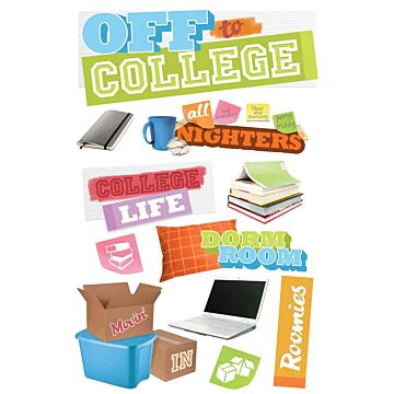 Paper House Off to College Dimentional Sticker