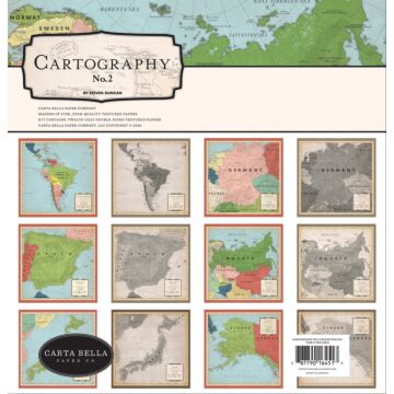 Carta Bella Collection Kit 12"x12" - Cartography No 2