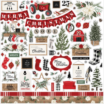 Carta Bella FARMHOUSE CHRISTMAS ELEMENT STICKER