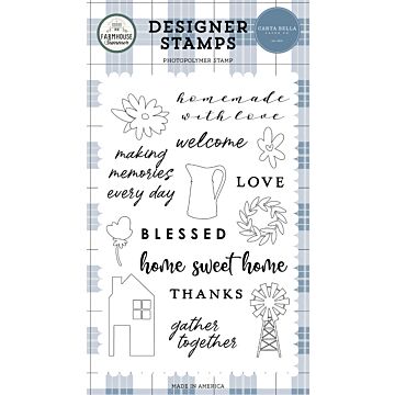 Carta Bella Farmhouse Summer: Homemade With Love Stamp Set