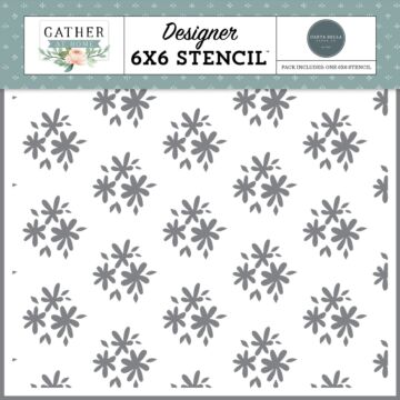 Carta Bella Gather At Home: Flower Clusters 6x6 Stencil