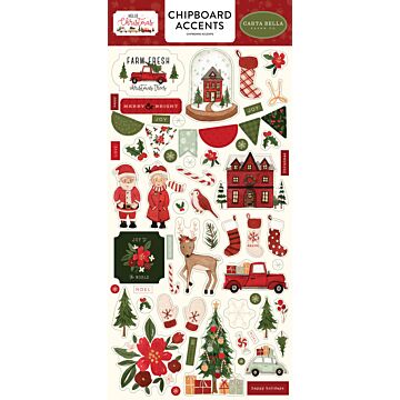 Echo Park - Hello Christmas 6x13 Adhesive Chipboard Accents