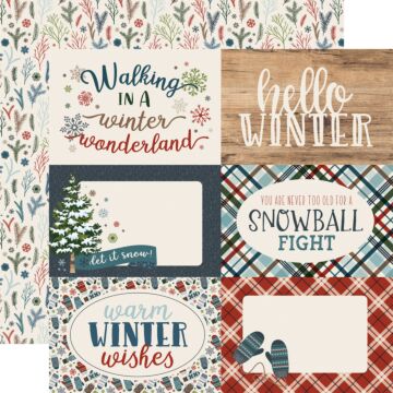 Carta Bella - 12"x12" Double-Sided Patterned Paper - Let It Snow - Journaling Cards