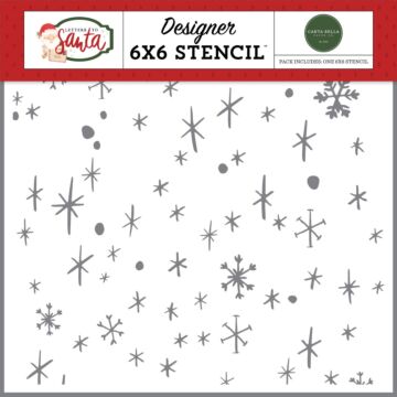 Carta Bella Letters To Santa: Very Merry Snow Stencil