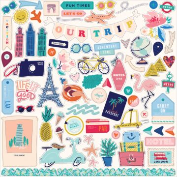 Echo Park Let's Travel Element Sticker