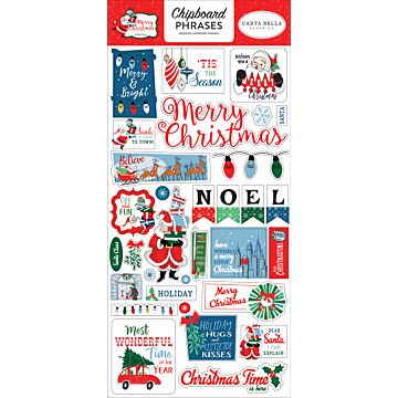 Carta Bella - Merry Christmas 6x13 Chipboard Phrases