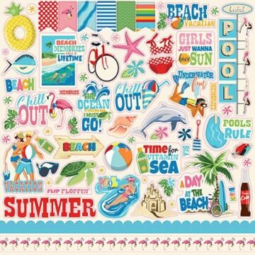 Carta Bella SUMMER SPLASH STICKER SHEET