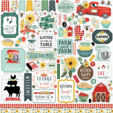 Carta Bella SUNFLOWER MARKET ELEMENT STICKER