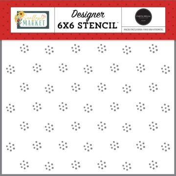 Carta Bella Sunflower Market: Gather Dots 6x6 Stencil