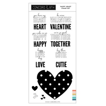 Concord & 9th Clear Stamp, Happy Heart