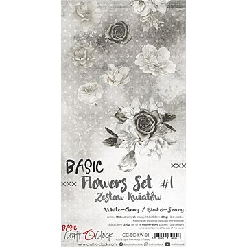 Craft O'Clock Basic Flowers, Set #01 (Gray)