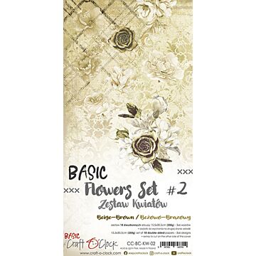 Craft O'Clock Basic Flowers, Set #02 (Brown)