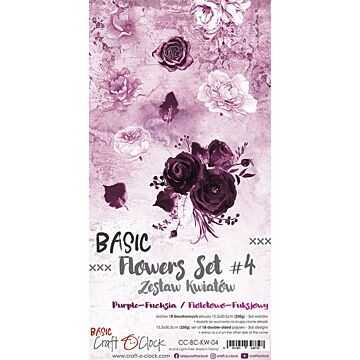 Craft O'Clock Basic Flowers, Set #04 (Purple-Fuchsia)