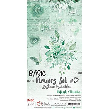 Craft O'Clock Basic Flowers, Set #05 (Mint)