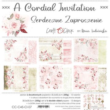 Craft O'Clock - 12X12 Paper Pad, A Cordial Invitation
