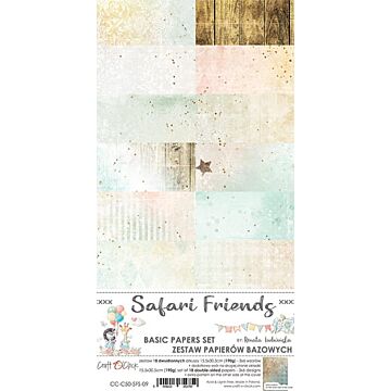 Craft O'Clock Basic Papers Set, Safari Friends