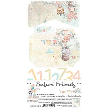 Craft O'Clock Junk Journal Extras Set, Safari Friends