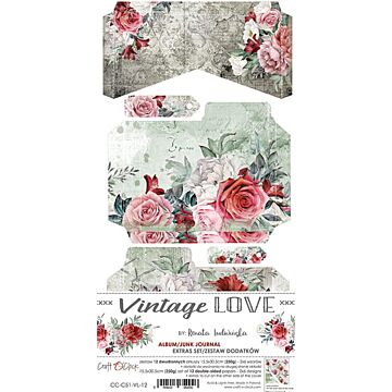 Craft O'Clock Junk Journal Extras Set, Vintage Love