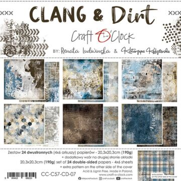 Craft O'Clock 8X8 Paper Pad, Clang & Dirt