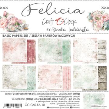 Craft O'Clock 8X8 Basics Paper Pad, Felicia
