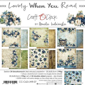 Craft O'Clock 8X8 Paper Pad, Lovely When You Read