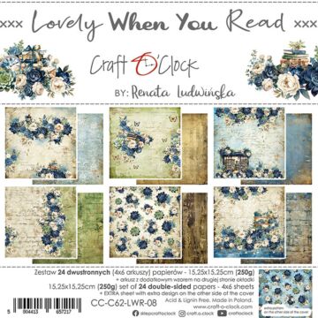 Craft O'Clock 6X6 Paper Pad, Lovely When You Read