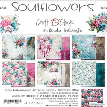 Craft O'Clock 8X8 Paper Pad, Soulflowers
