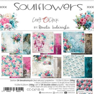 Craft O'Clock 6X6 Paper Pad, Soulflowers