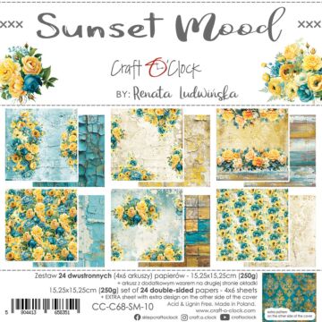 Craft O'Clock 6X6 Paper Pad, Sunset Mood
