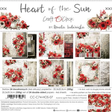 Craft O'Clock 8X8 Paper Pad, Heart of the Sun