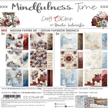 Craft O'Clock 8X8 Mix Paper Pad, Mindfulness Time