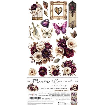 Craft O'Clock Extras Set, Plum & Caramel - Flowers