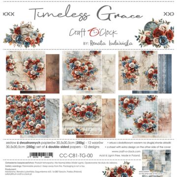 Craft O'Clock 12X12 Paper Pad, Timeless Grace