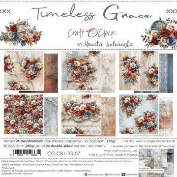 Craft O'Clock 8X8 Paper Pad, Timeless Grace